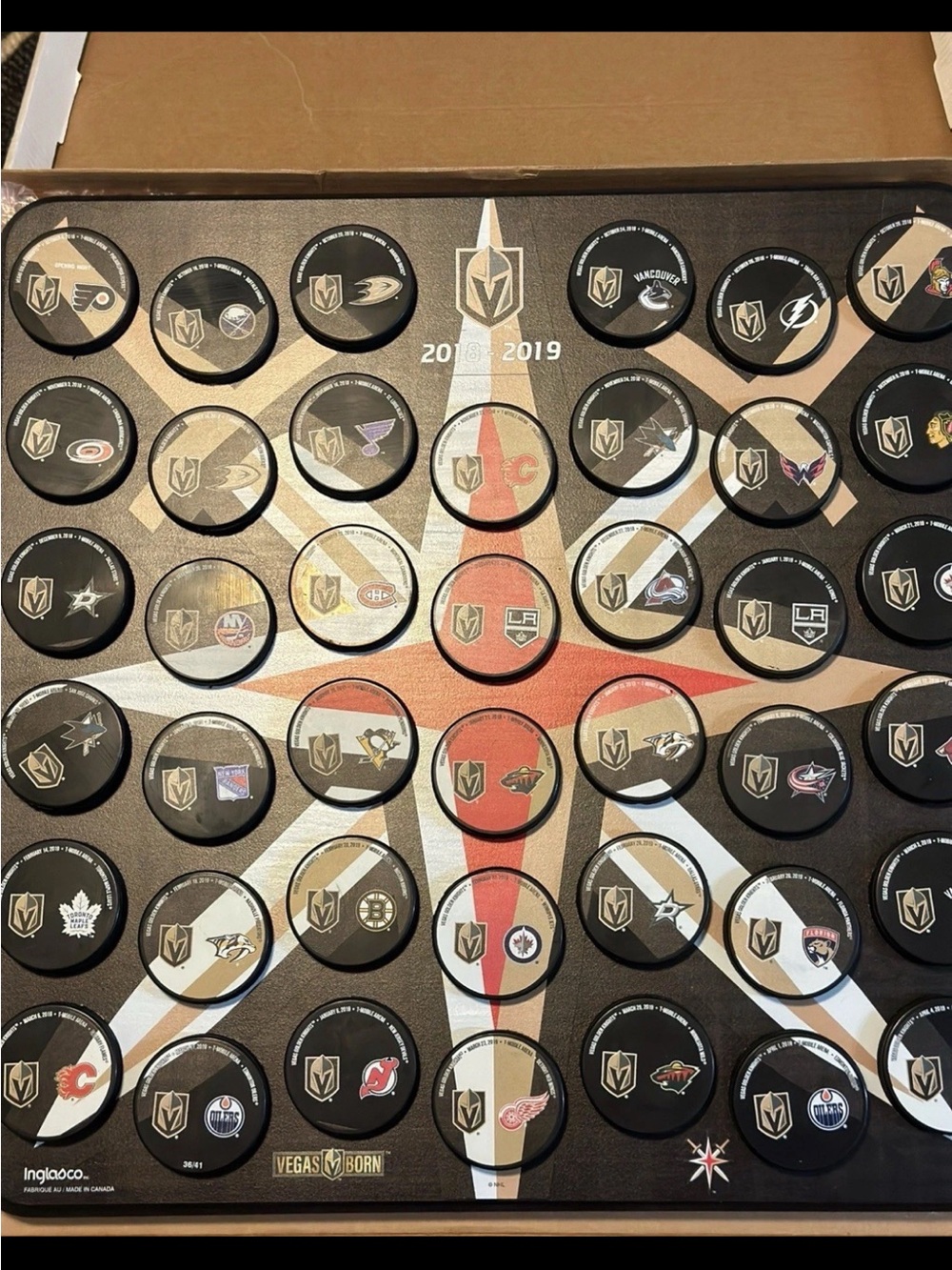 VGK season 2  Collectible Hockey Puck Display set (only 150 sold)